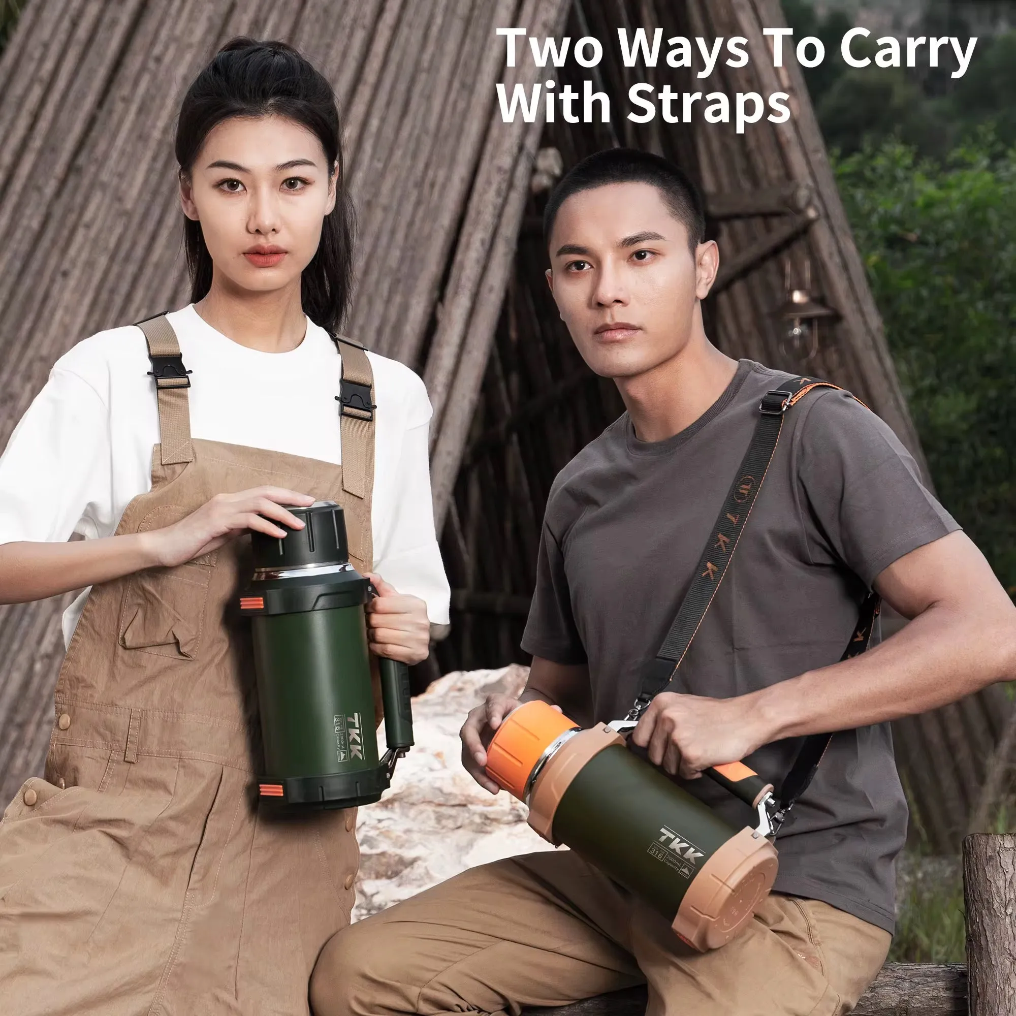 زجاجة مياه حافظة للحرارة معزولة تقليدية سعة نصف جالون- Traditional Half Gallon Insulated Vacuum Water Bottle