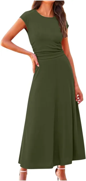 2 Piece Skirt Sets For Women Summer 2024 Sexy Elegant High Waisted Long Flowy Skirt Outfits Vacation Matching Set