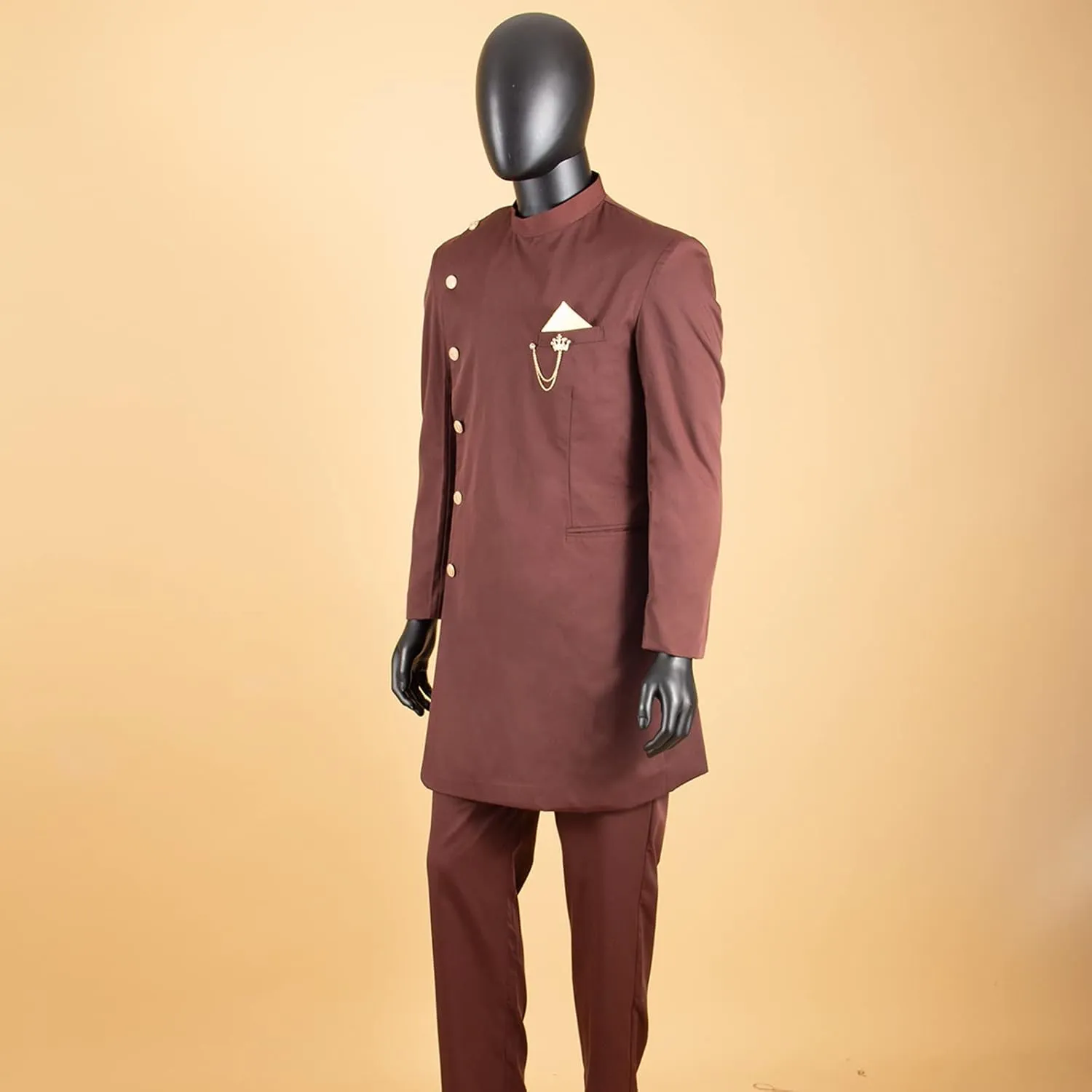 African Suits for Men Single Breasted Blazer and Pants 2 Piece Set Dashiki Outfits Ankara Attire for Wedding