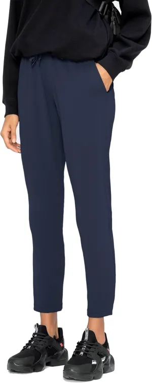 AJISAI Petite/Regular Women's 7/8 Joggers Travel Pants with Pockets Lounge Casual Stretch Workout Pants