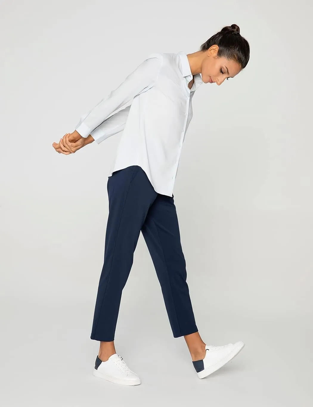 AJISAI Petite/Regular Women's 7/8 Joggers Travel Pants with Pockets Lounge Casual Stretch Workout Pants