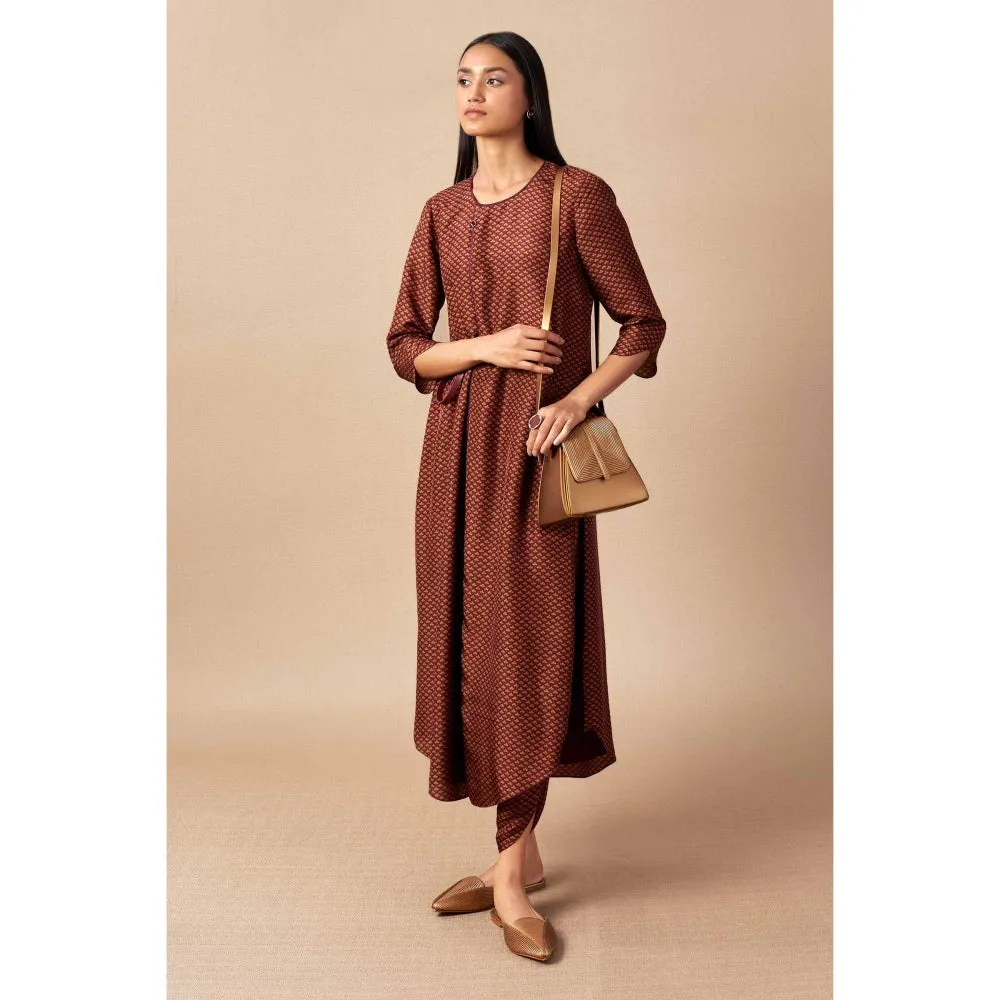 AMPM Purple & Yellow Tanaia Dhoti with Attached Belt (Set of 2)