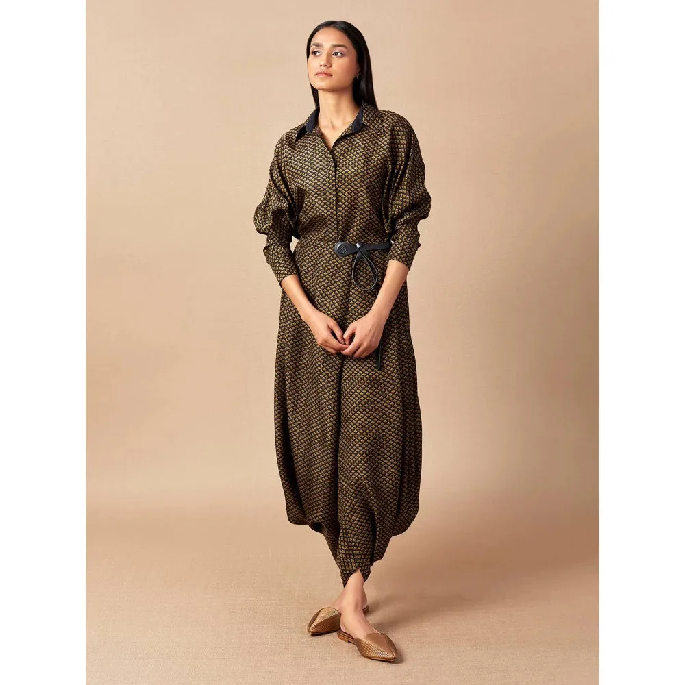 AMPM Zoya Black & Yellow Dhoti & Shirt (Set of 3)