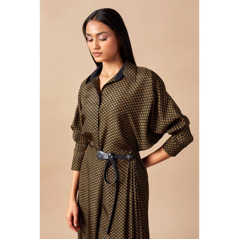 AMPM Zoya Black & Yellow Dhoti & Shirt (Set of 3)