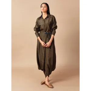 AMPM Zoya Black & Yellow Dhoti & Shirt (Set of 3)