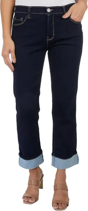 Angels Forever Young Women's Forever Deep Roll Cuff Ankle High-Rise Jeans