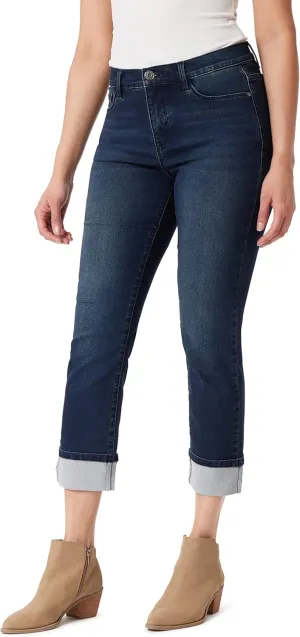 Angels Forever Young Women's Forever Deep Roll Cuff Ankle High-Rise Jeans