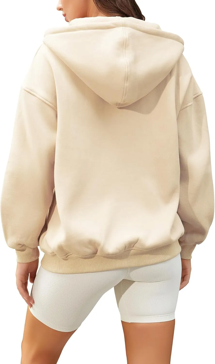 Anienaya Women's Zip Up Hoodies Double Zipper Oversized Warm Casual Y2K Sweatshirts Jacket with Pocket for Teen Girls