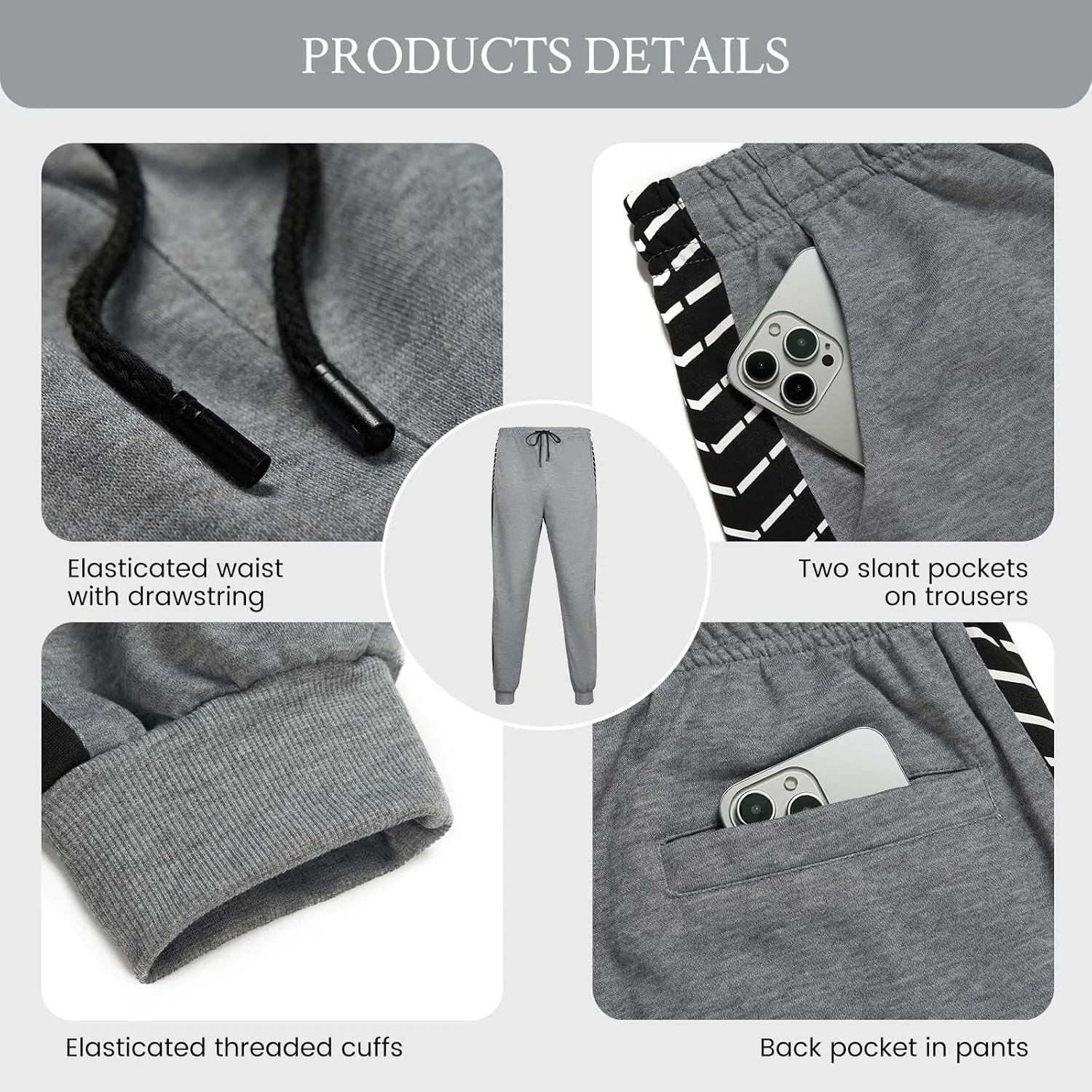 AOTORR Men's Tracksuit 2 Pieces Sweat Suits Casual Full Zip Long Sleeve Outfit Sports Jogging Suits Set