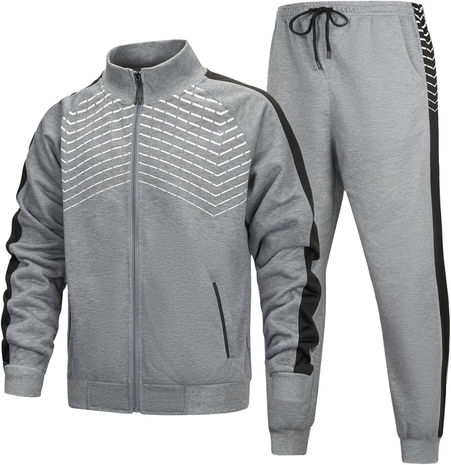 AOTORR Men's Tracksuit 2 Pieces Sweat Suits Casual Full Zip Long Sleeve Outfit Sports Jogging Suits Set