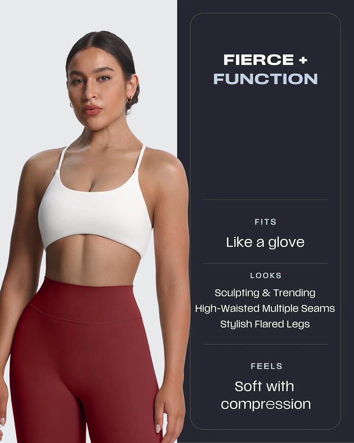 Aoxjox Flare Leggings for Women Trinity Tummy Control High Waisted Wide Leg Yoga Pants 29"/31"/33"