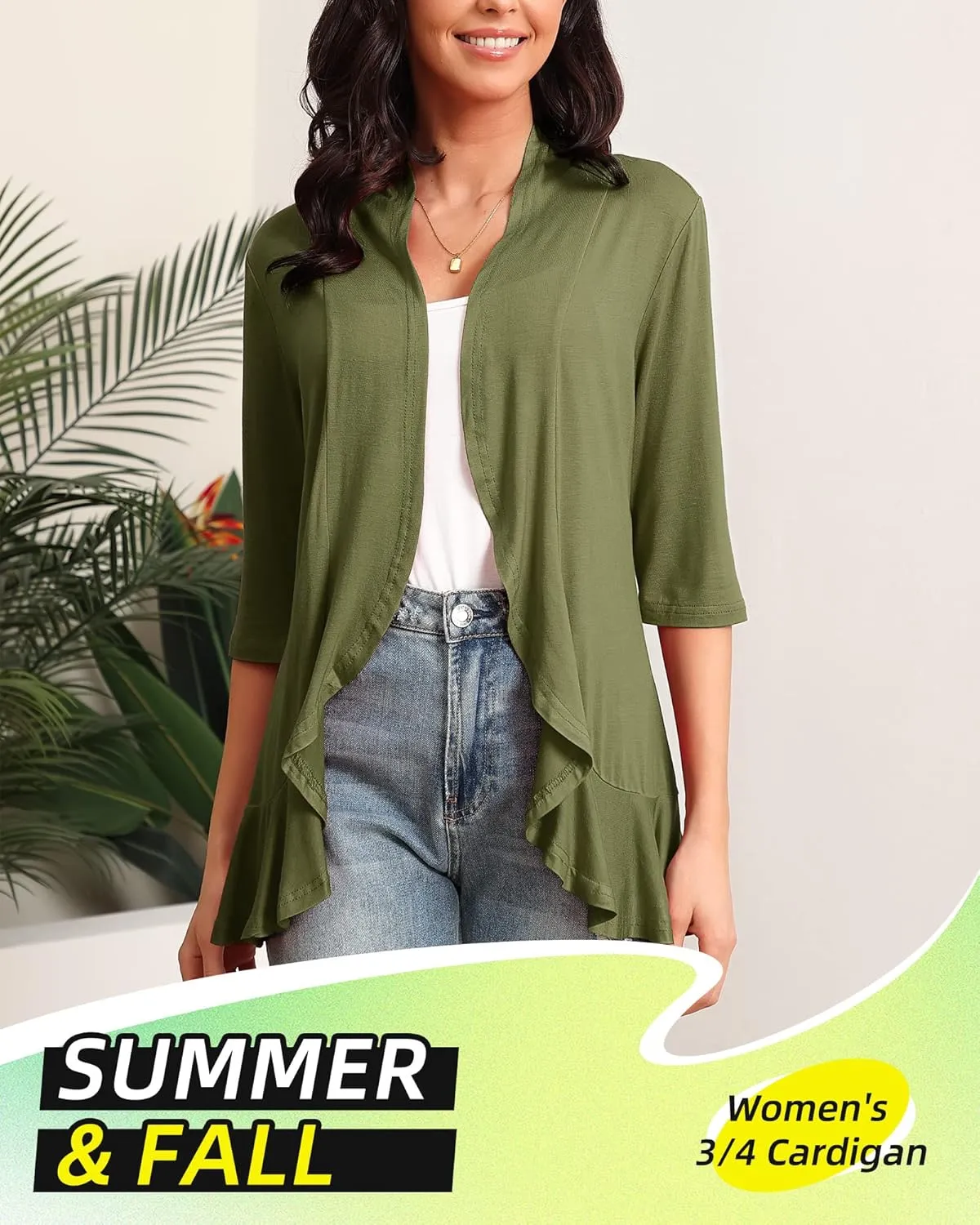 Argstar Women's 3/4 Sleeve Cardigan (S-3XL)