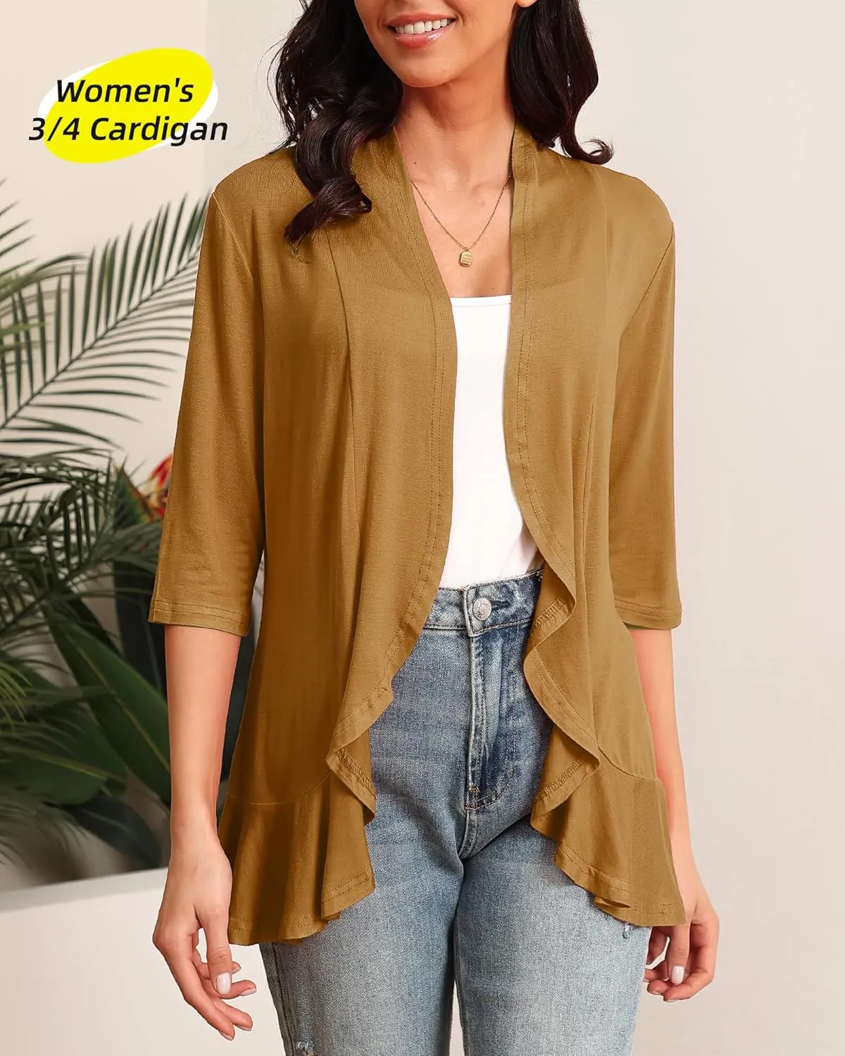 Argstar Women's 3/4 Sleeve Cardigan (S-3XL)