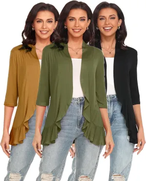 Argstar Women's 3/4 Sleeve Cardigan (S-3XL)