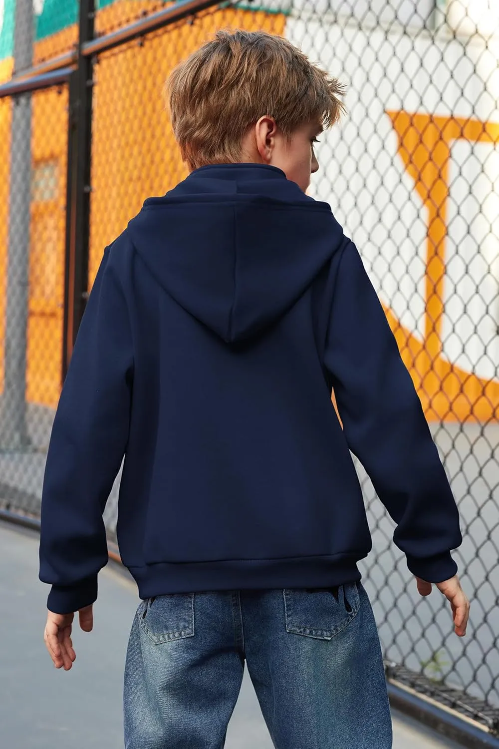 Arshiner Boy's Loose Fit Quarter-Zip Pullover Hoodie Sweatshirt - Lightweight Fleece - 4~12 Years Kids