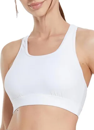 baleaf Women's UPF 50  Swim Bra Modest Bikini Top Quick Dry Workout Sport Bra Under Rash Guard