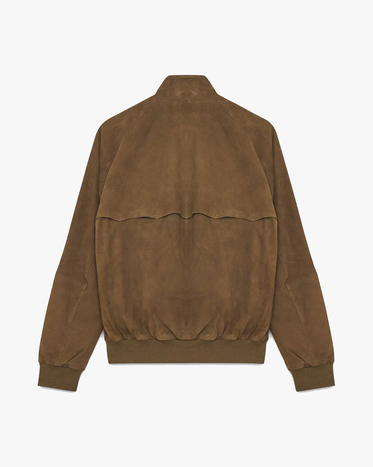 Baracuta G9 Suede Harrington Jacket - Dark Olive