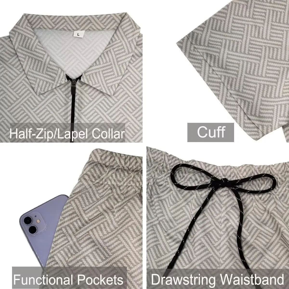 BIRW Mens Track Suits 2 Piece Summer Short Sets Outfits Fashion Polo Shirt Casual Short Sleeve and Shorts set