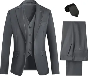 Boys Suit Teenager Suits Set for Boys, Kids Slim Fit Formal Wear Tuxedo, Ring Bearer Outfit for Wedding