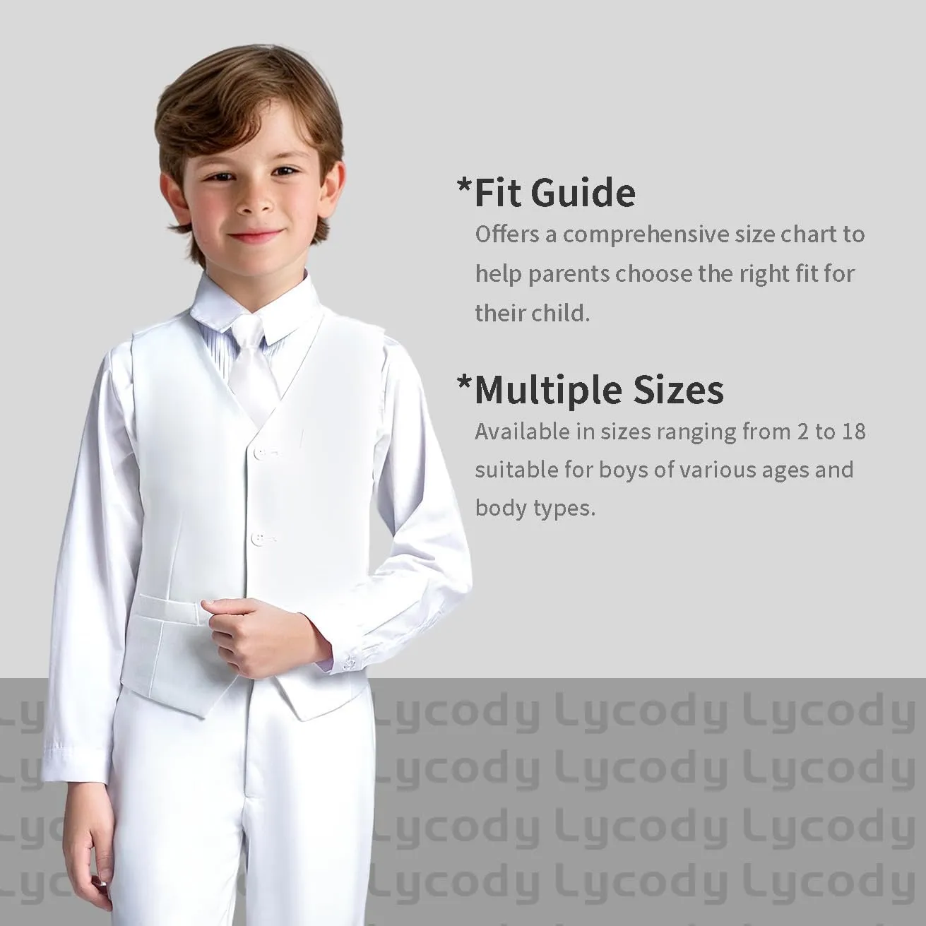 Boys Vest Set Formal Dress Suits Wedding Outfit Dresswear