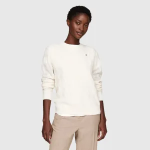 Cable Wool Sweater - Ivory