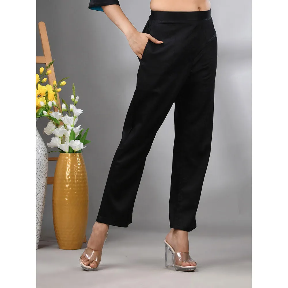 CHARUKRITI Green Colorblock Co-Ord (Set of 2)