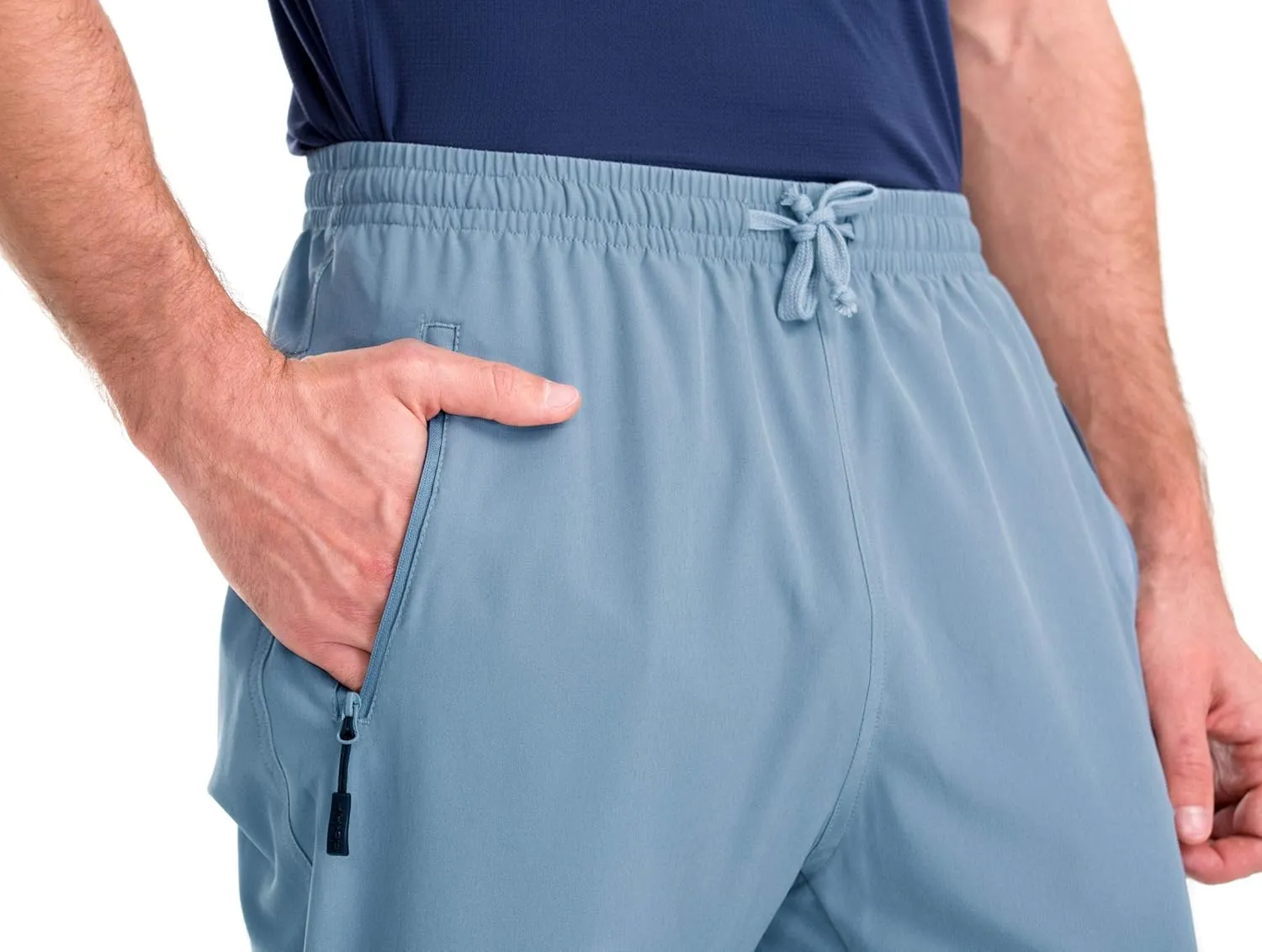 clothin Mens Workout Athletic Pants Elastic-Waist Drawstring Pants for Sport Exercise Travel,Quick-Dry,Stretchy