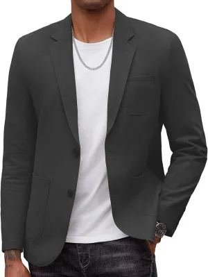 COOFANDY Men's Casual Blazer Regular Fit Cotton Sport Coat Machine Washable Suit Jacket