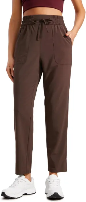 CRZ YOGA Lightweight Ankle Pants for Women 7/8 Casual Lounge Travel Work Trousers with Pockets