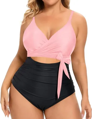Daci Plus Size One Piece Swimsuit - Tummy Control Bathing Suit for Women Cutout Swimwear
