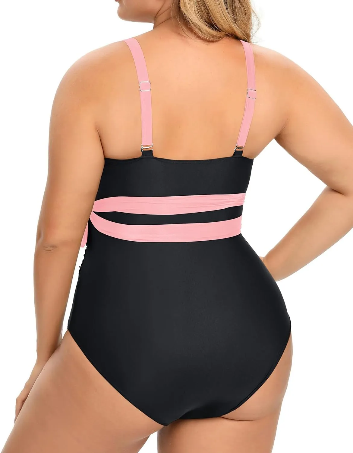 Daci Plus Size One Piece Swimsuit - Tummy Control Bathing Suit for Women Cutout Swimwear