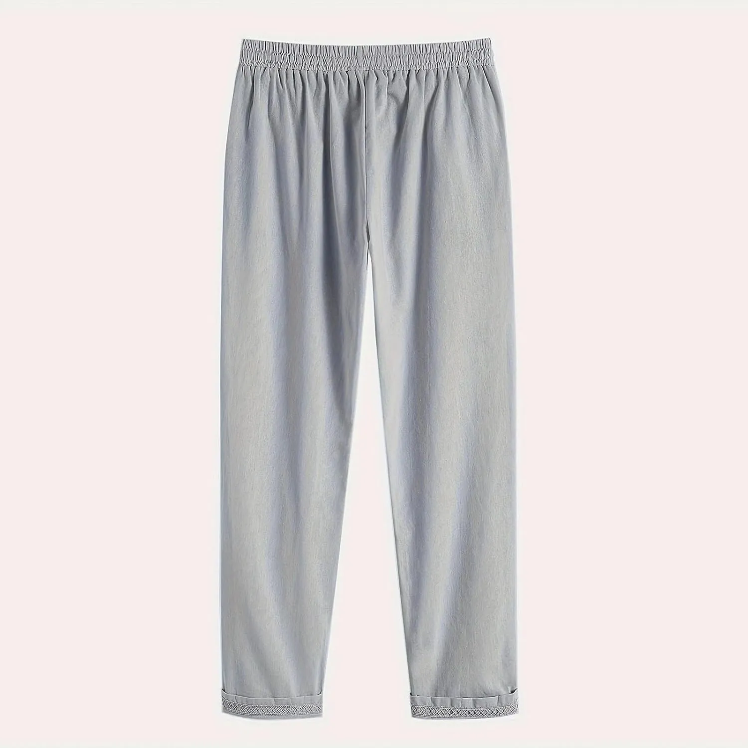 DASAYO Womens Linen Pants Drawstringgg Elastic Waist Straight Legg Trousers Summer Lightweigght Casual Pants with Pockets
