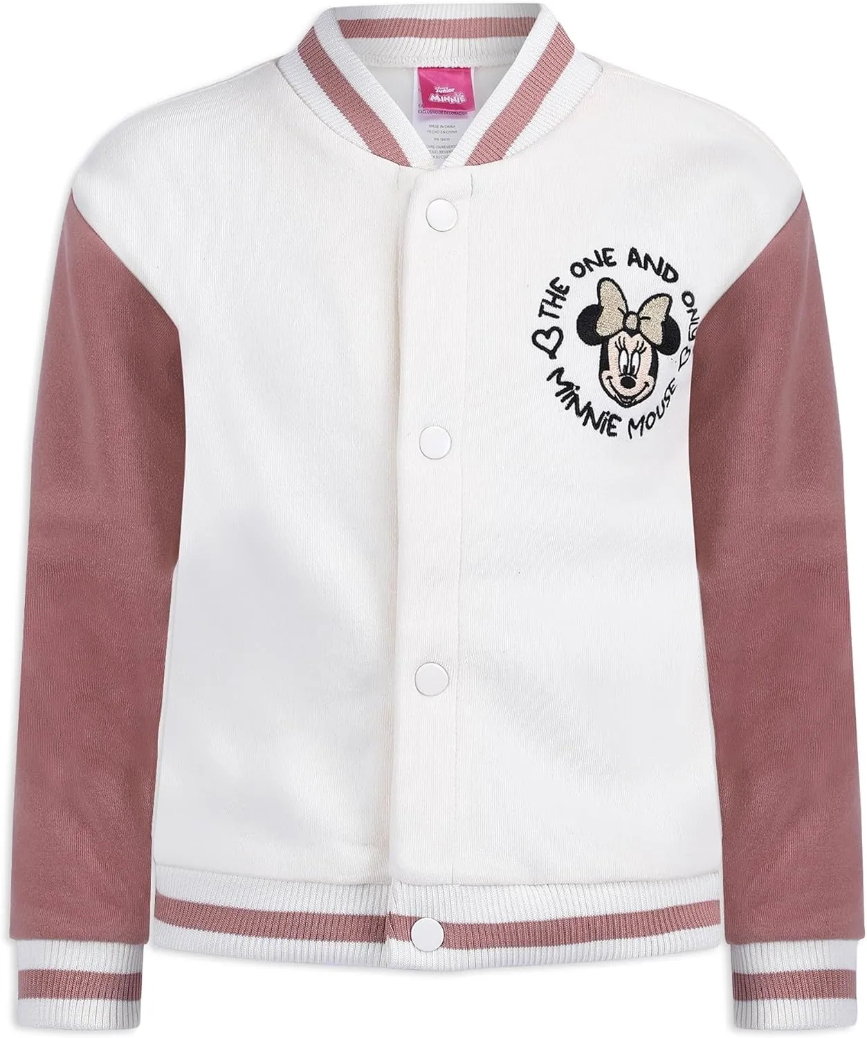 Disney Minnie Mouse Girls Bomber Jacket, T-Shirt, and Legging Pants Set for Toddler and Big Kids