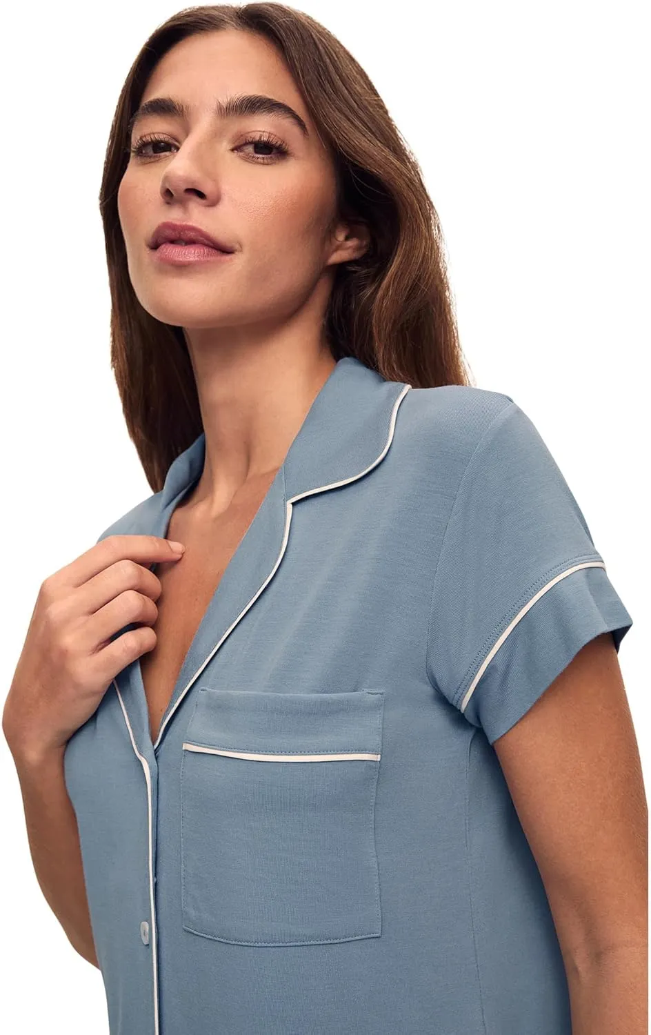Eberjey Gisele Short Sleeve and Cropped Pant PJ Set