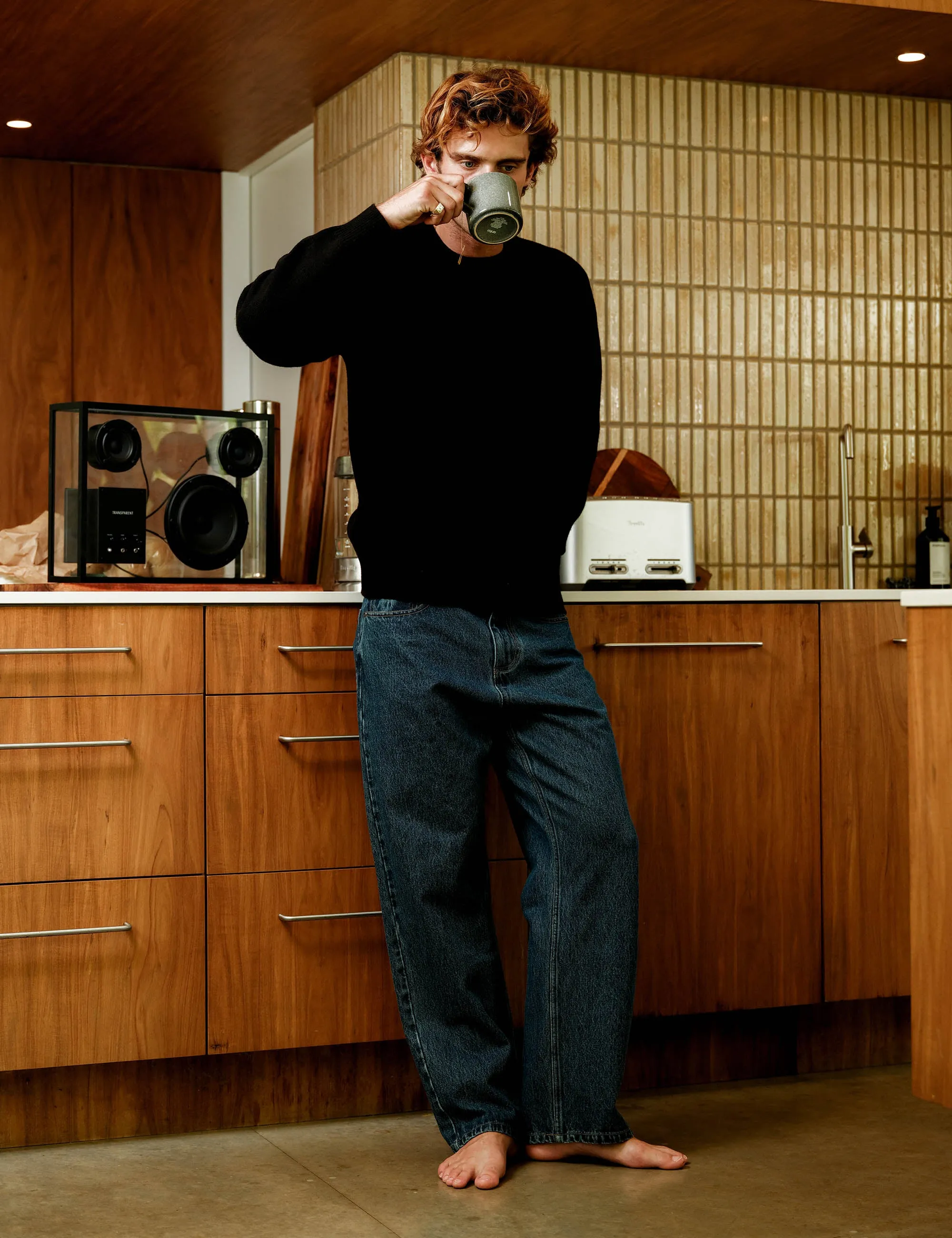 Fred Crew Wool Knit - Black