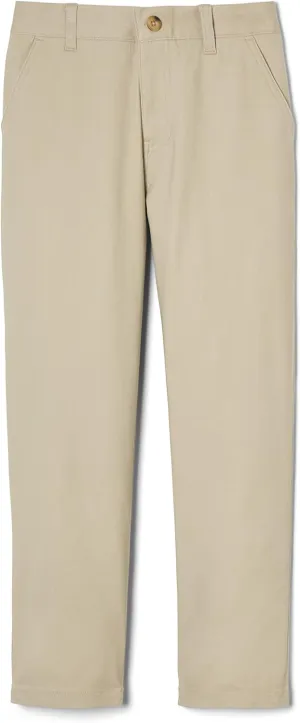 French Toast Boys' Adjustable Waist Straight Fit Stretch Twill Chino Pant