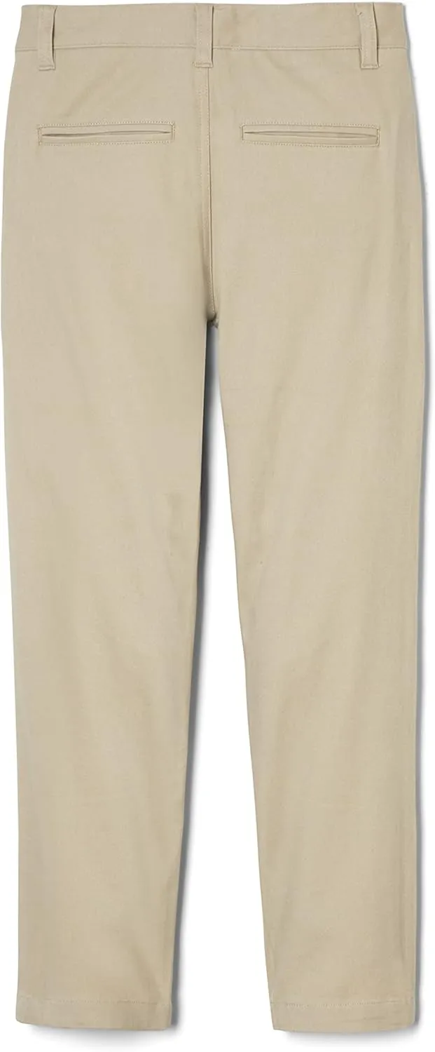 French Toast Boys' Adjustable Waist Straight Fit Stretch Twill Chino Pant