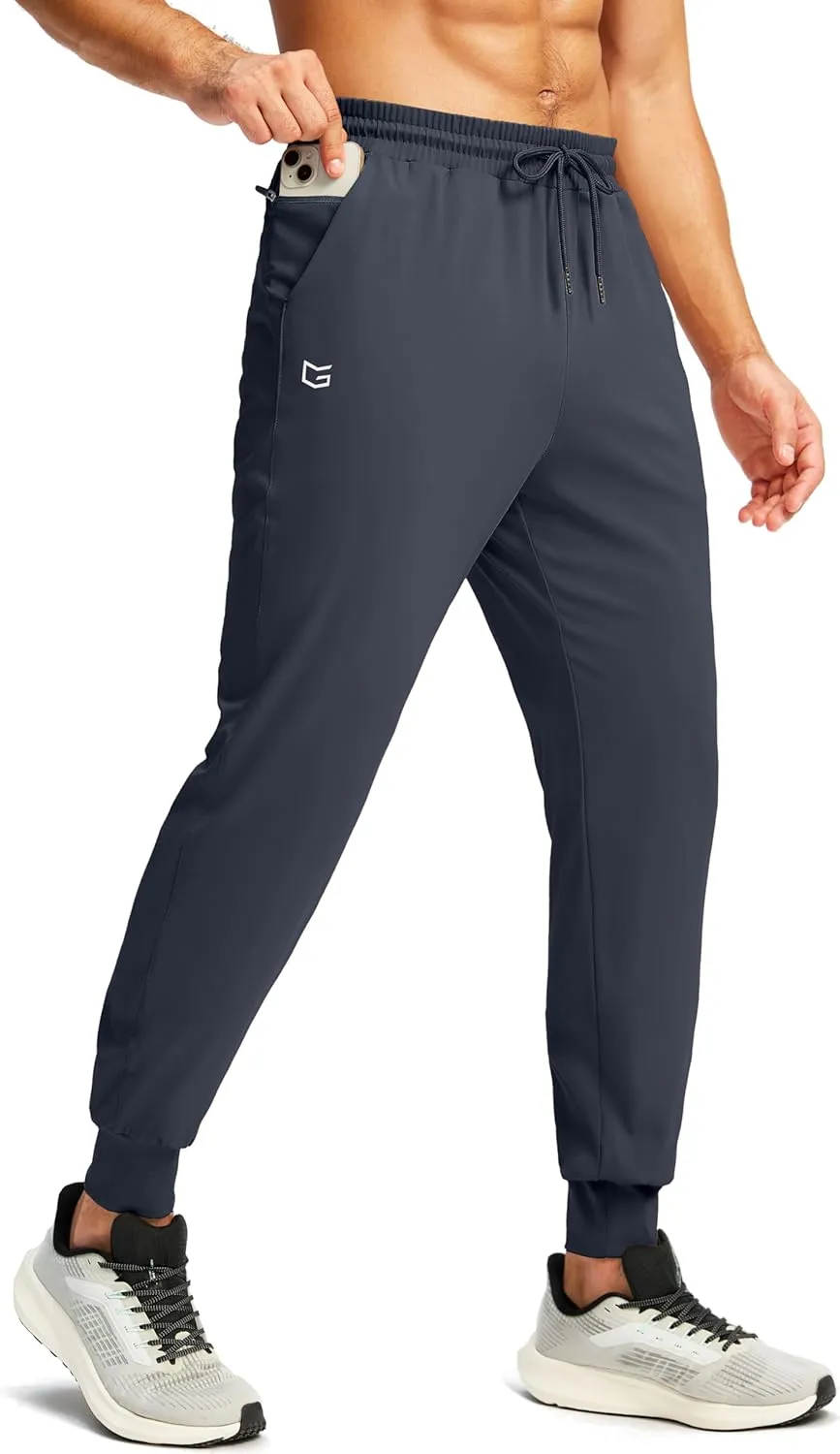 G Gradual Men's Joggers with Zipper Pockets Workout Track Pants Stretch Sweatpants for Men Athletic, Gym, Running
