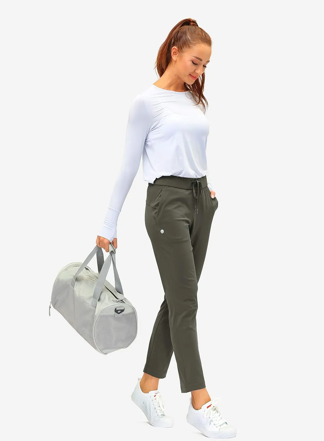 G Gradual Women's Pants with Deep Pockets 7/8 Stretch Ankle Sweatpants for Golf, Athletic, Lounge, Travel, Work