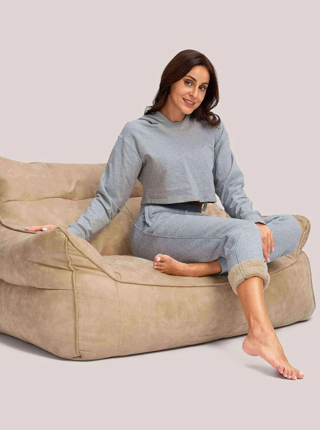 G Gradual Women's Sherpa Fleece Lined Pants with Zipper Pockets Winter Warm Joggers High Waisted Fleece Sweatpants