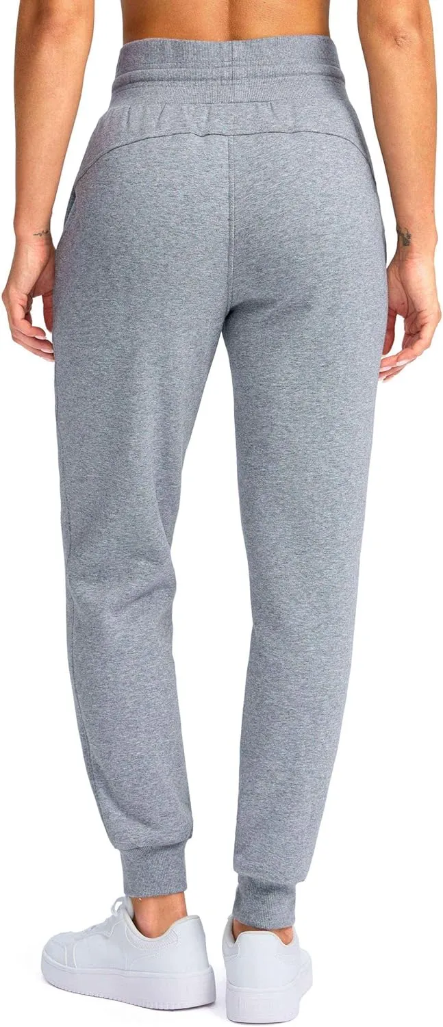 G Gradual Women's Sherpa Fleece Lined Pants with Zipper Pockets Winter Warm Joggers High Waisted Fleece Sweatpants