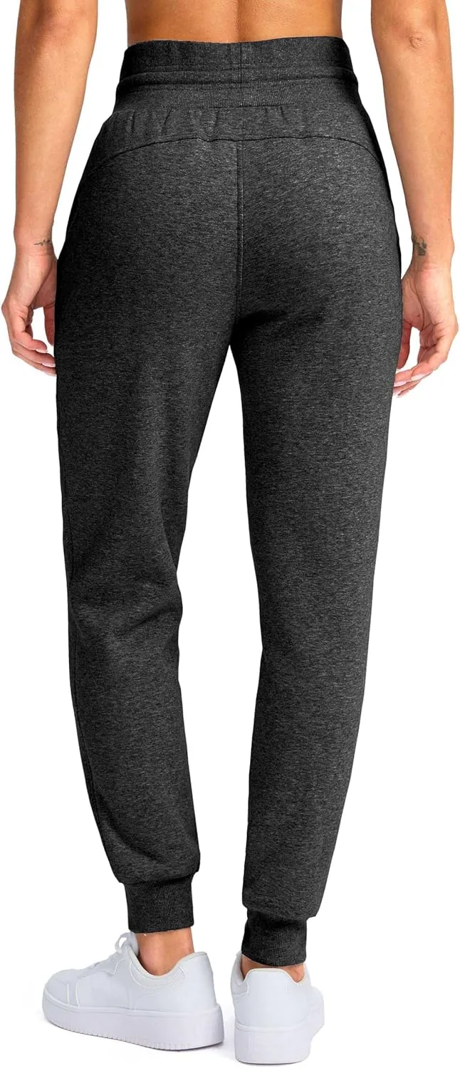 G Gradual Women's Sherpa Fleece Lined Pants with Zipper Pockets Winter Warm Joggers High Waisted Fleece Sweatpants