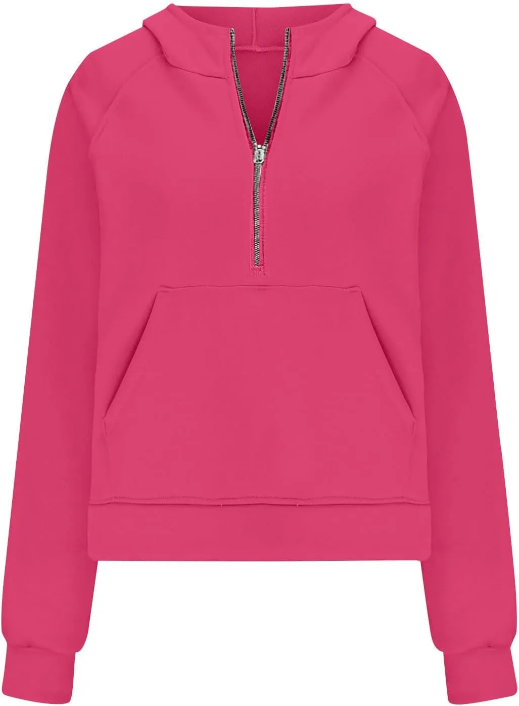 Half Zip Hoodies for Women Fall Fashion 2024 Fleece Oversized Sweatshirt Long Sleeve Cropped Pullover Y2K Clothes