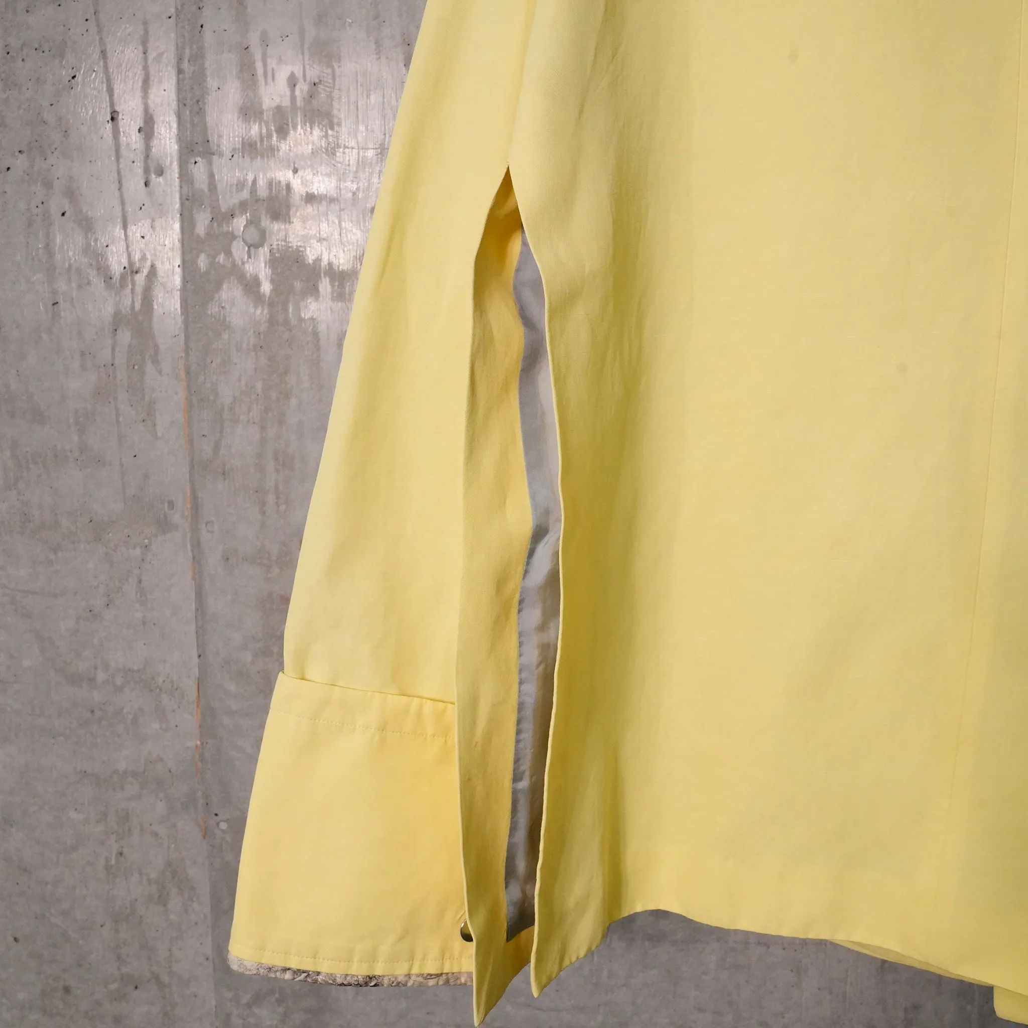 HIGH NECK SHAWL COLLAR BLAZER / LEMON YELLOW