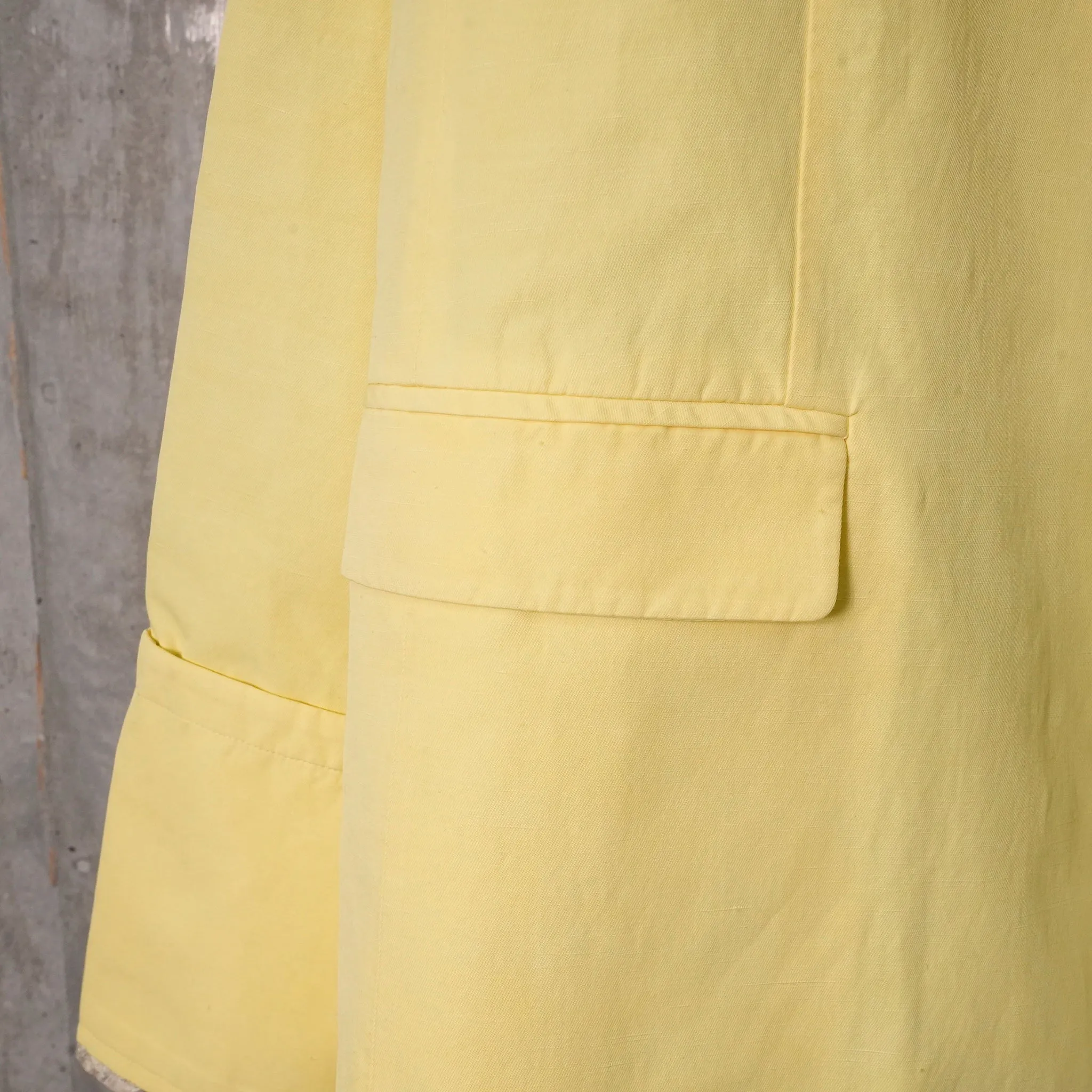 HIGH NECK SHAWL COLLAR BLAZER / LEMON YELLOW