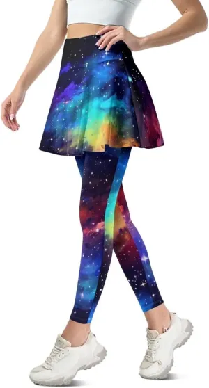 Irisjudy Yoga Legging with Skirts Women Forest Red Mushroom Tennis Pants Leggings Skirts Hawaii Sea Turtle Workout Leggings