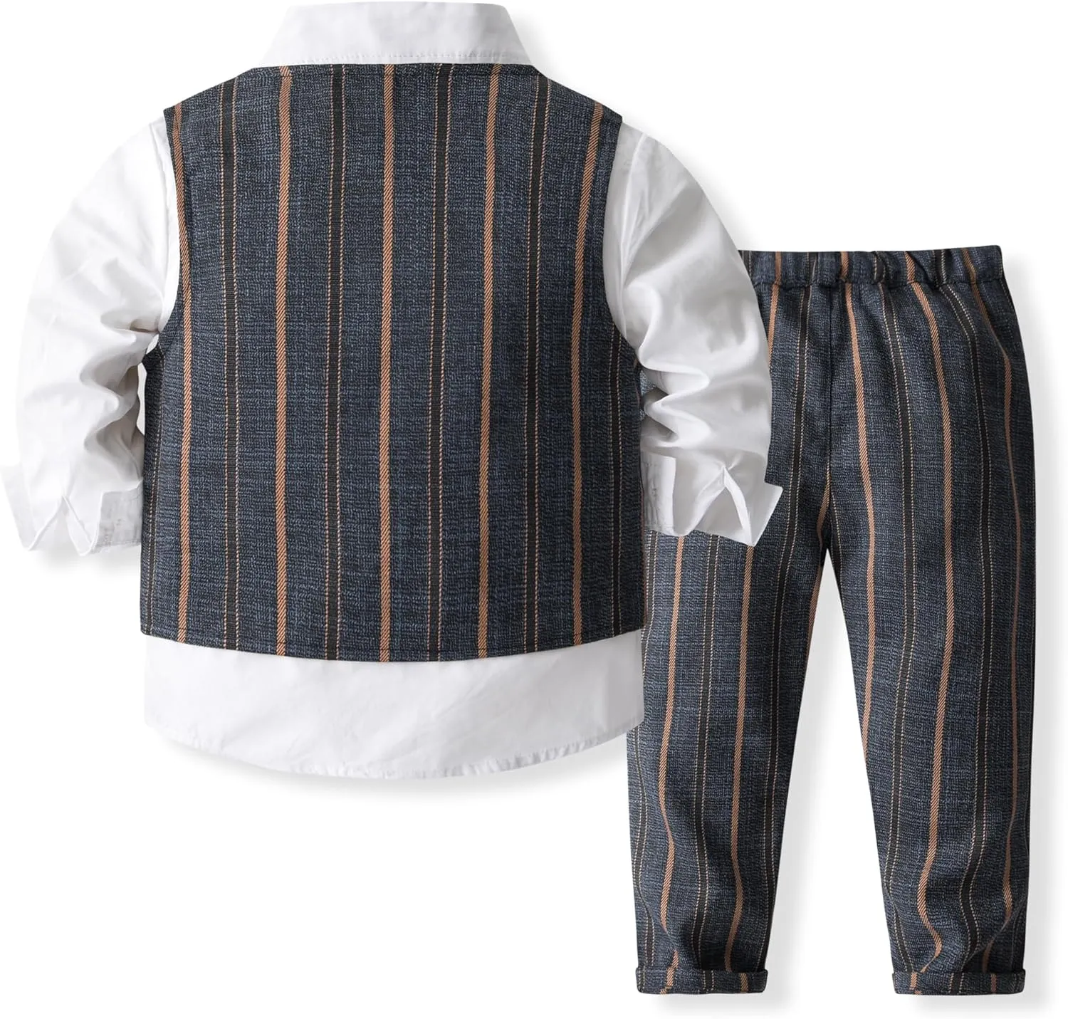 Kimocat Baby Boy Clothes Outfit Suit Long Sleeve Gentleman Tuxedo Vest Wedding Birthday Party Suit