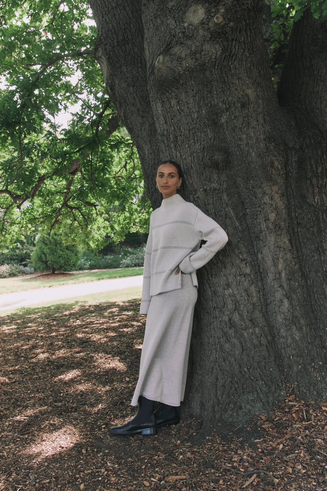Lambswool Skirt | Oat
