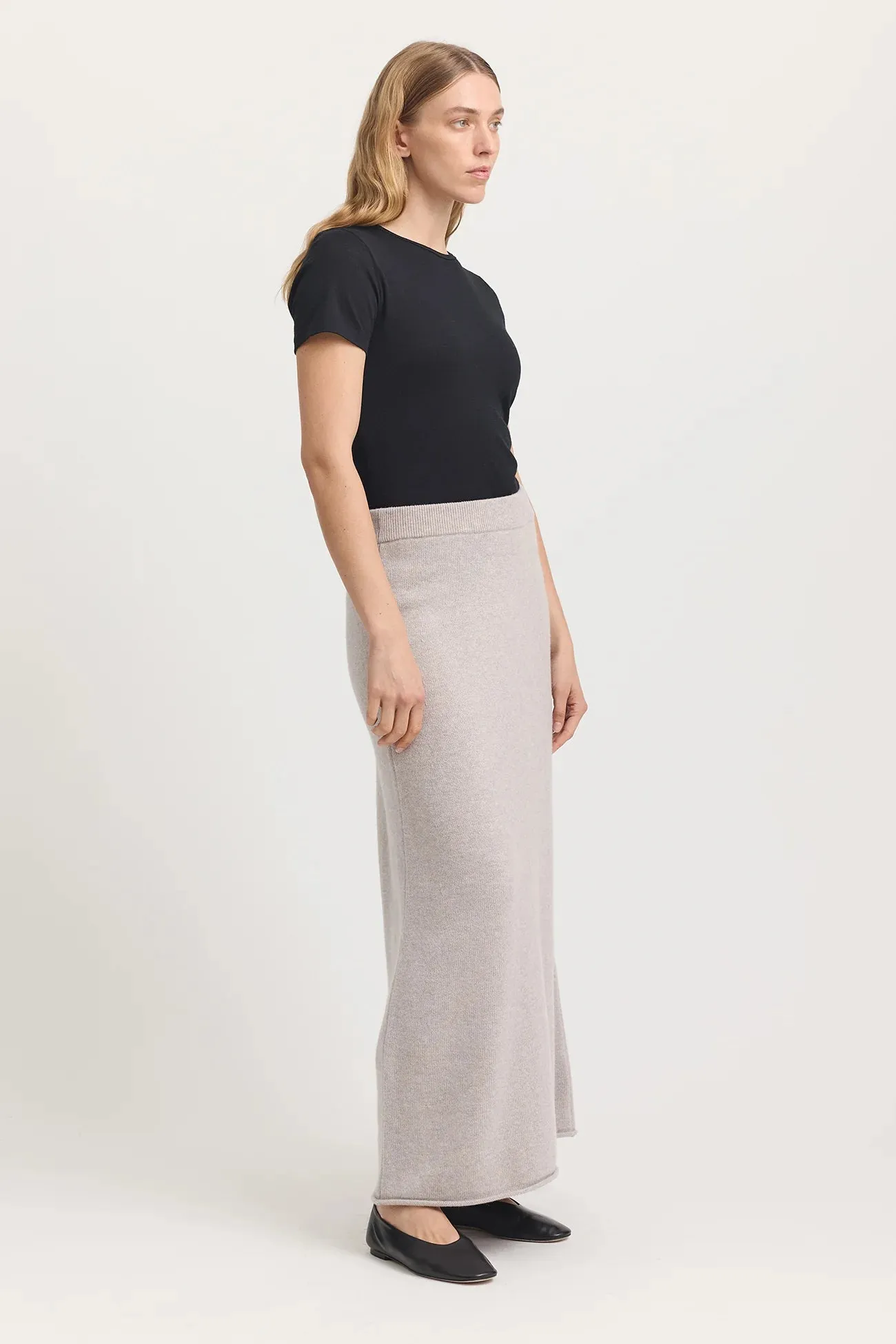 Lambswool Skirt | Oat