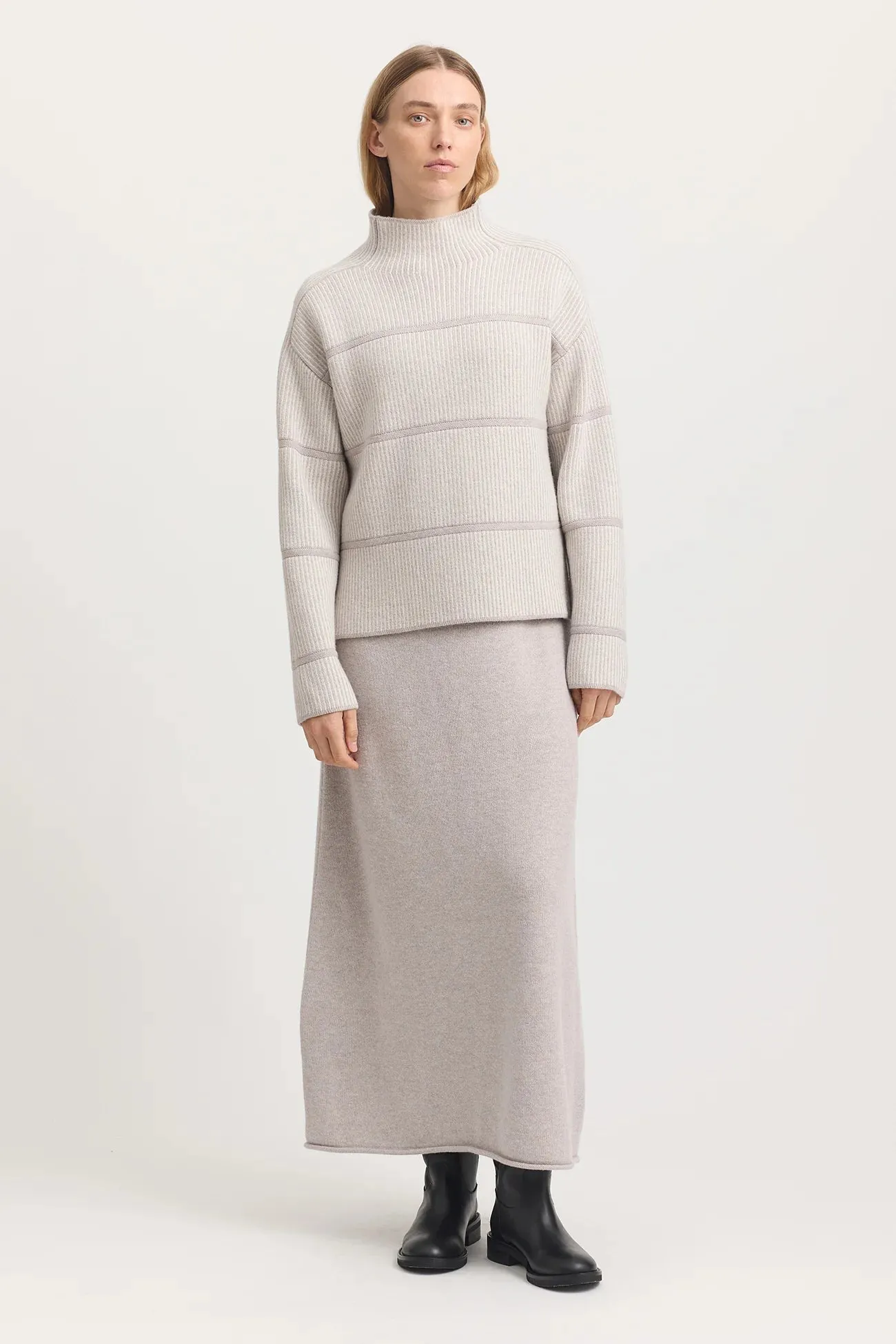 Lambswool Skirt | Oat